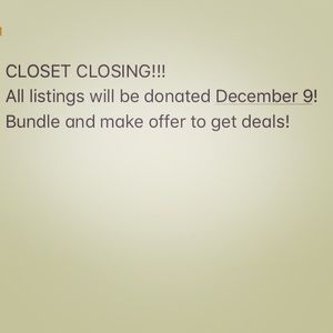 Closet Closing 12/9